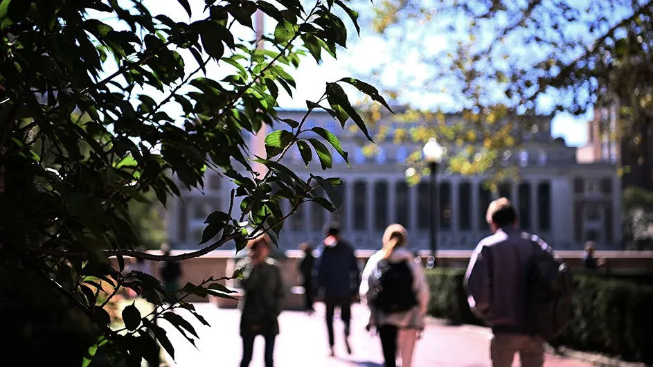 Campus with students